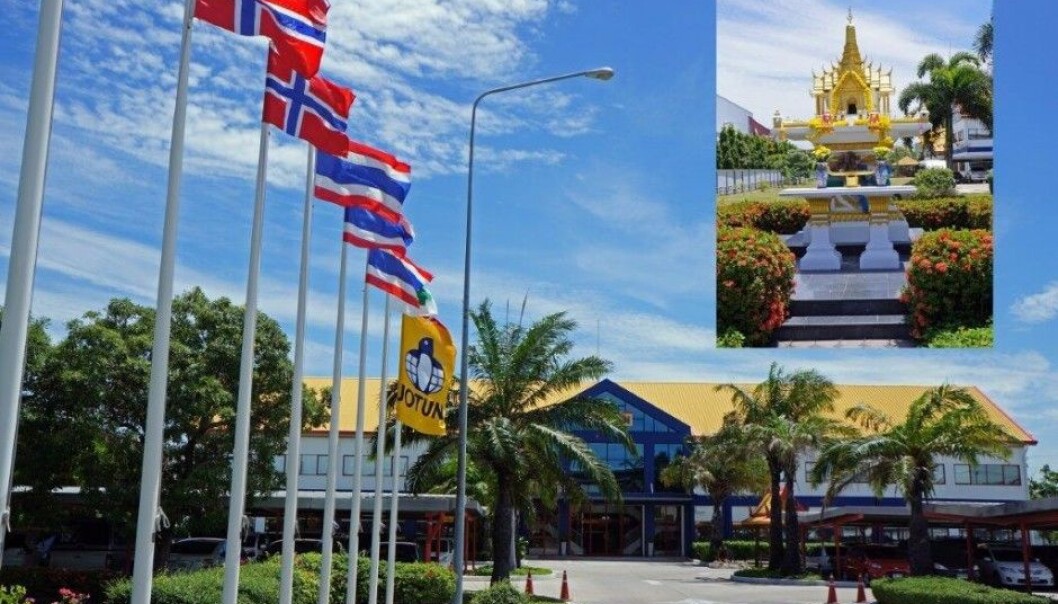 Jotun was among the three Scandinavian companies that was best liked by foreign middle managers in a study conducted in Bangkok. Jotun built a temple outside of its factory at the request of its workers, said Sverre M. Knudsen, Jotun’s communications director. (Photo: Jotun) Jotun was among the three Scandinavian companies that was best liked by foreign middle managers in a study conducted in Bangkok. Jotun built a temple outside of its factory at the request of its workers, said Sverre M. Knudsen, Jotun’s communications director. (Photo: Jotun)