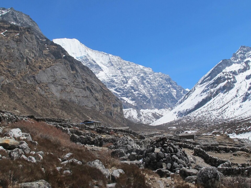 The research team conducted their highest set of measurements in Na, one of the highest altitude Sherpa villages, which is at 4200 metres. (Photo: Harald Engan, Mid Sweden University)