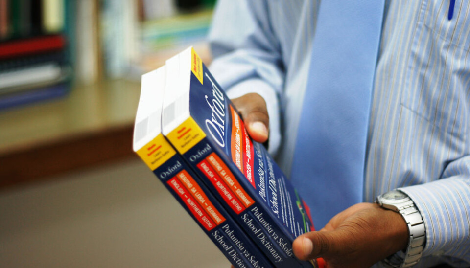 An edition of an English – Northern Sotho dictionary. More dictionaries are in the pipeline as a result of the project. (Photo: Susan Johnsen)
