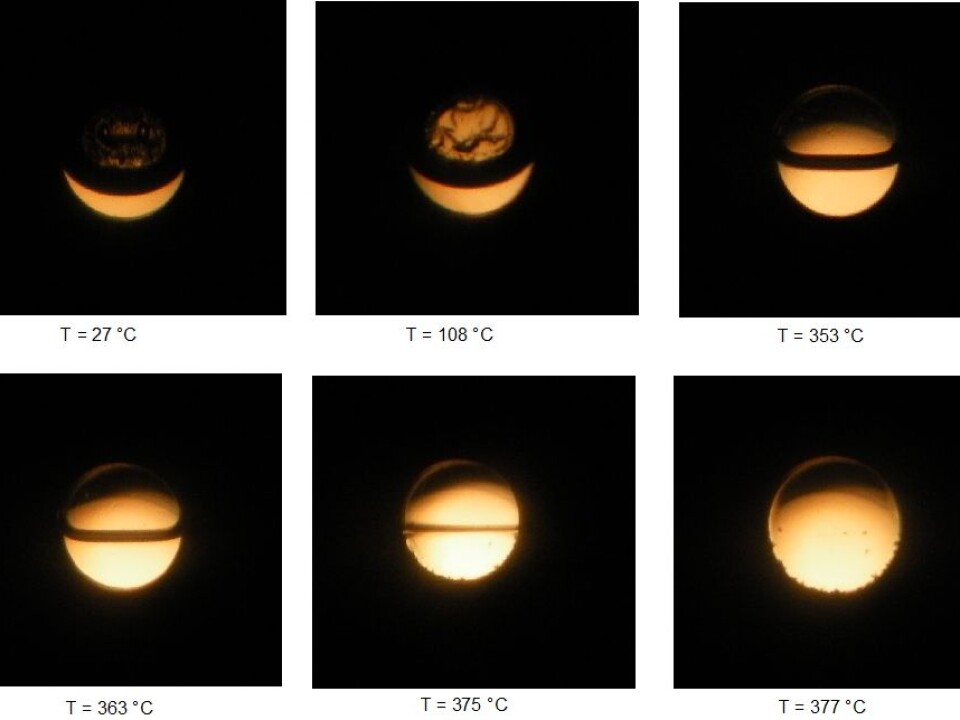 Supercritical water in different phases. (Photo: Nasa)