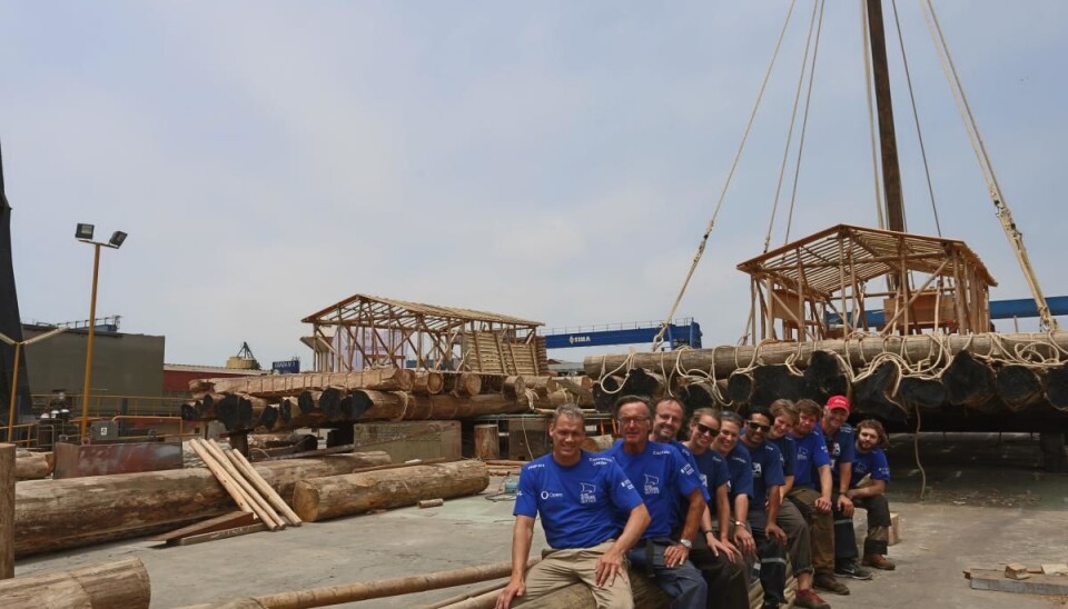 The fleet Kon-Tiki 2 will sail in the wake of Thor Heyerdahl on Sunday 1 November. (Photo: the Kon-Tiki 2 project's website)