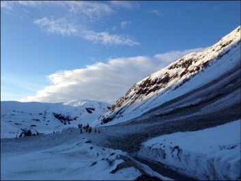 View of the avalanches from the road. (Photo: NPRA) View of the avalanches from the road. (Photo: NPRA)