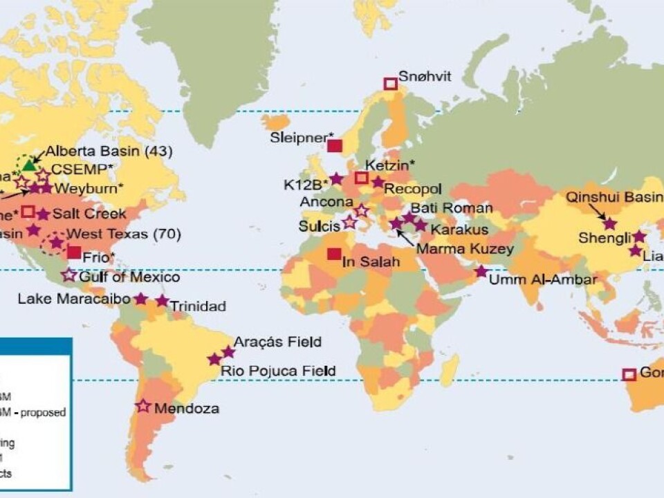 CO2- storage in the world. Click for larger picture.