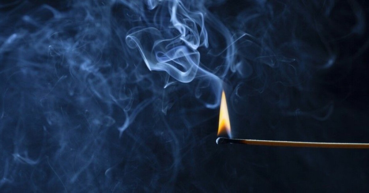 Burning a match - it get rid of