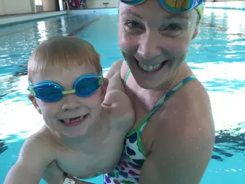 "I trained as much during my pregnancy as I did previously and found that my performance improved after giving birth,” says triathlon competitor Kari Flottorp Lingsom. She has won three bronze medals in Norwegian triathlons after her son Magnus was born (Private photo) 