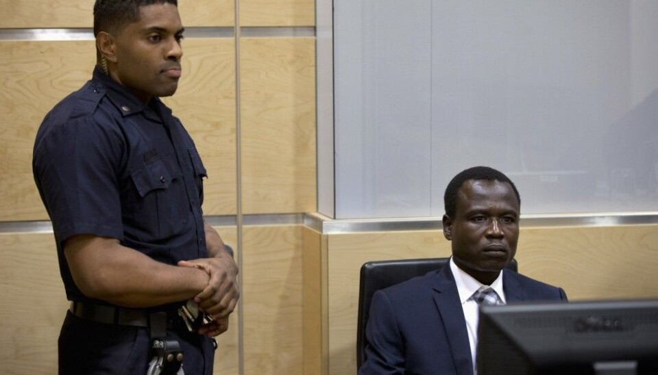 Dominic Ongwen from Lords Resistance Army (LRA) present at the International Criminal Court (Foto: REUTERS/NTB scanpix)