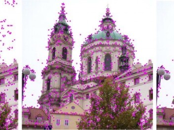 The picture series shows how SIFT gradually removes points with low contrast, leaving points along the edges of objects in the photograph to the right. (Figure: Wikimedia Commons, Lukas Mach, CC BY 3.0) The picture series shows how SIFT gradually removes points with low contrast, leaving points along the edges of objects in the photograph to the right. (Figure: Wikimedia Commons, Lukas Mach, CC BY 3.0)
