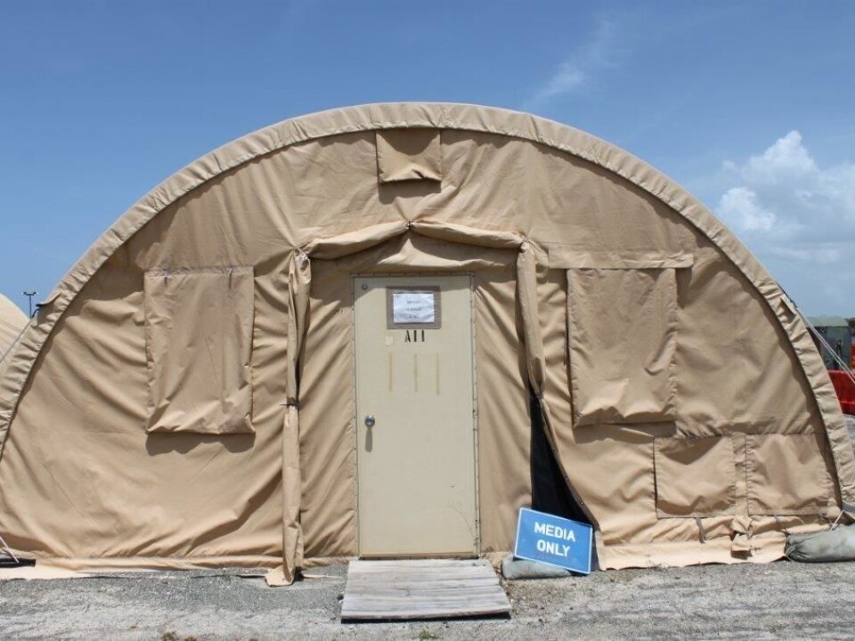 Observers from the media were separated from observers from NGOs. (Photograph taken by Kjersti Lohne and approved by Joint Task Force Guantanamo's Operational Security.)