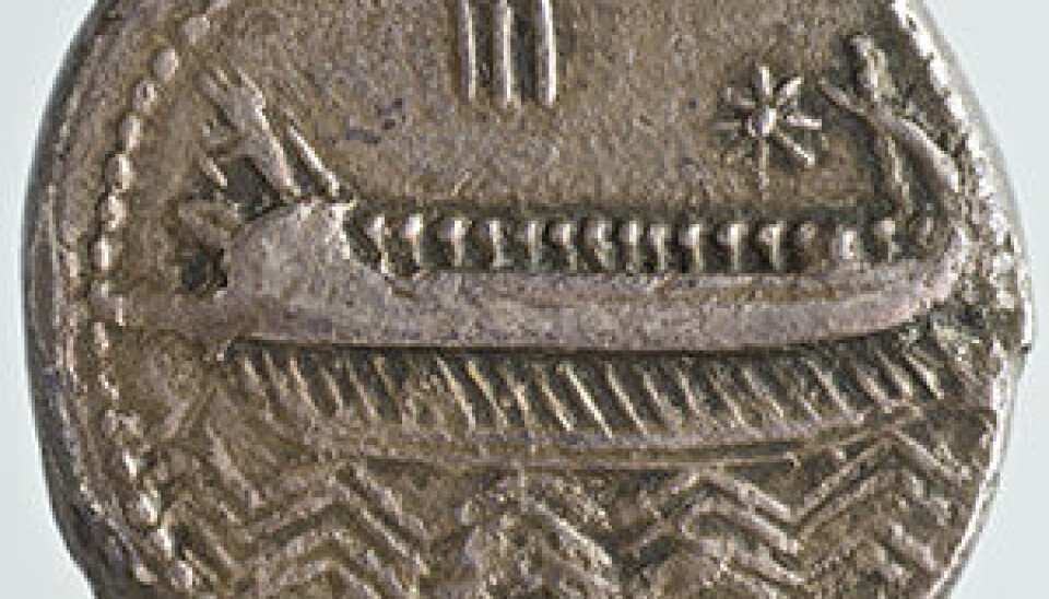 Front side of the Sidonian double-shekel coin.