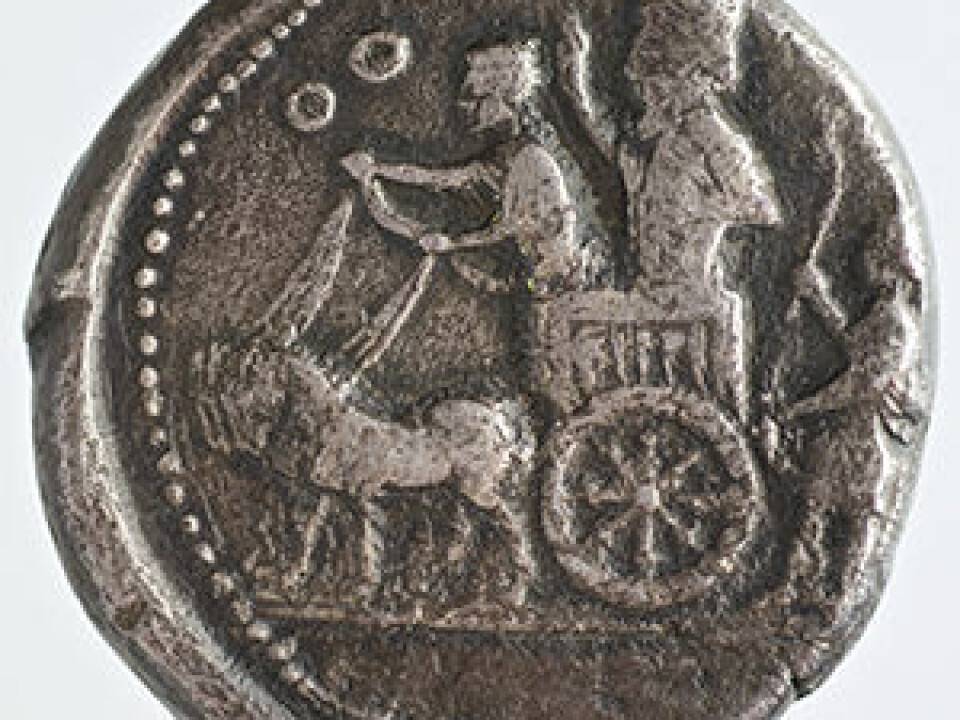 Reverse side of the Sidonian double-shekel coin.