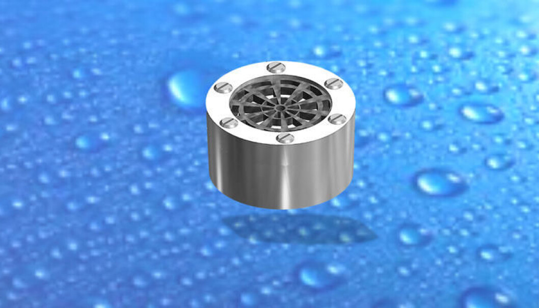 The new sensor is only 16 millimeters in diameter and 8 millimeters high, but contains everything needed to measure fluid balance in the body. (Illustration: HSN) The new sensor is only 16 millimeters in diameter and 8 millimeters high, but contains everything needed to measure fluid balance in the body. (Illustration: HSN)