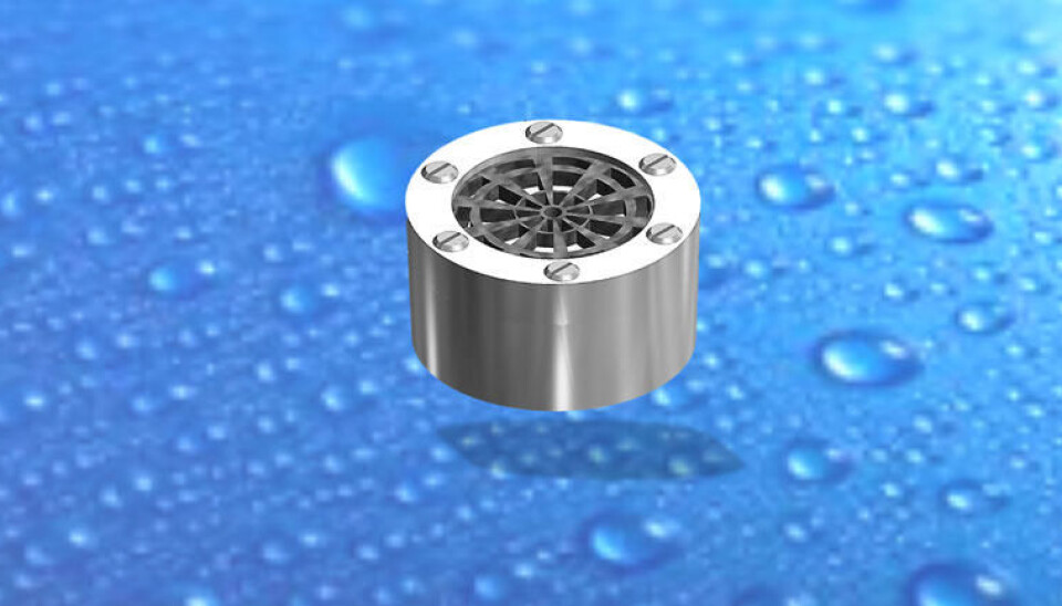 The new sensor is only 16 millimeters in diameter and 8 millimeters high, but contains everything needed to measure fluid balance in the body. (Illustration: HSN)