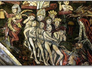 A picture showing Judgement Day from St. Thomas Beckett Church, in Salisbury, England. The picture is thought to be from the 1400s. A picture showing Judgement Day from St. Thomas Beckett Church, in Salisbury, England. The picture is thought to be from the 1400s.