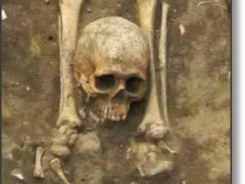 Execution burial sites are common in several places in Europe. The dead are not usually buried east-west. In addition, body parts may have been chopped off and buried in places other than where they should be. Most importantly, however, was that these dead were not buried with other believers. (Photo: Chris Birks Archaeology)