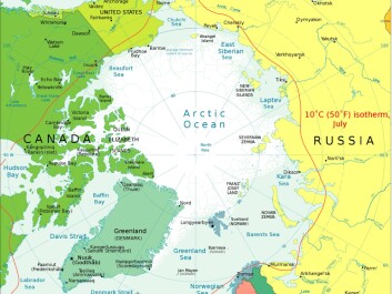 Arctic Ocean. (Map: CIA World Factbook, Wikimedia Commons) Arctic Ocean. (Map: CIA World Factbook, Wikimedia Commons)