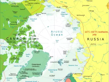 Arctic Ocean. (Map: CIA World Factbook, Wikimedia Commons)