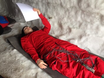 Frozen in the name of the research at Hemsedal, Norway. (Photo: Øyvind Thomassen) Frozen in the name of the research at Hemsedal, Norway. (Photo: Øyvind Thomassen)