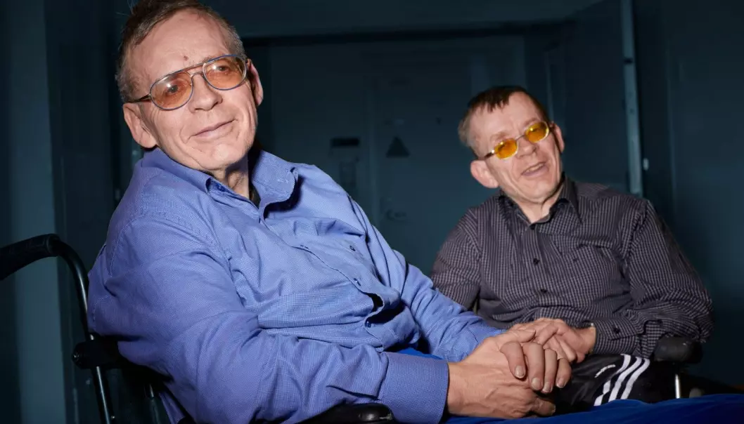 Bjørn and Tor OIsen are twin brothers who share a disease that almost no one else in the world has. (Photo: Erik Norrud)