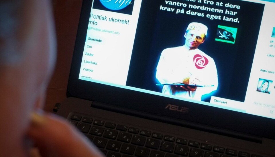One of the alternative news sites that is being monitored by Petter Bae Brandtzæg, a researcher and social media expert at SINTEF, is the norwegian Facebook page “Politisk ukorrekt info” (Politically incorrect info), which has more than 20,000 followers. (Photo: Per Olav V. Tverfjell)