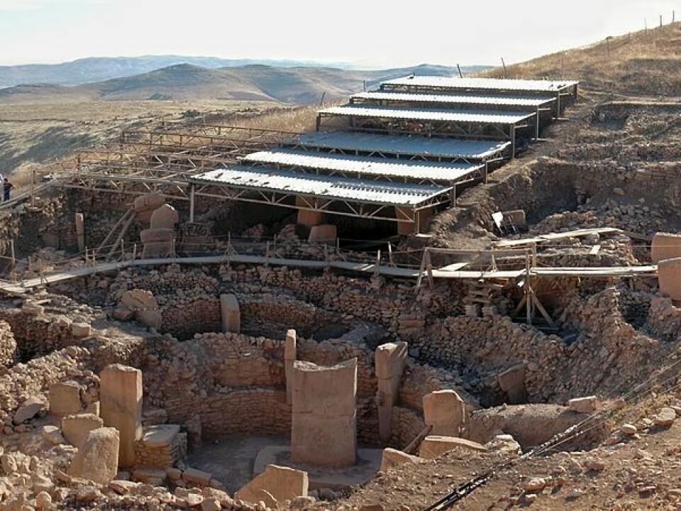 View of site and excavation at Göbekli Tepe (Photo: Wikimedia Commons)