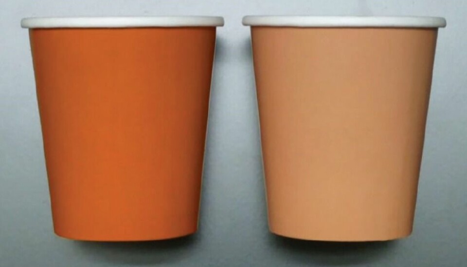 In an experiment, participants who were supposed to fill up a dark brown paper cup took one-quarter more jelly beans than those who were told to fill a lighter-coloured brown cup. An optical illusion makes us think that more deeply coloured products are bigger or have more space than products with the same but lighter colour. (Photo: JCR / Hagtvedt / Brasel)