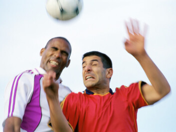 Football accidents mainly cause knee and ankle injuries, in addition to sprains on the back of the thigh and strained groin muscles. But football also has its share of head injuries. (Photo: Colourbox) Football accidents mainly cause knee and ankle injuries, in addition to sprains on the back of the thigh and strained groin muscles. But football also has its share of head injuries. (Photo: Colourbox)