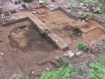 Excavation of the same hut-like structure as in the photograph at the top of the article. (Photo: Museum of Cultural History) Excavation of the same hut-like structure as in the photograph at the top of the article. (Photo: Museum of Cultural History)