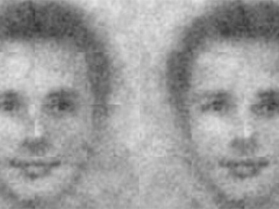 To the left you see participants’ visual representation of a man with moderate gender-related attitudes. Left is participants’ visual representation of a feminist man. (Illustrations: Alexander Gundersen and Jonas R Kunst/ University of Oslo.)