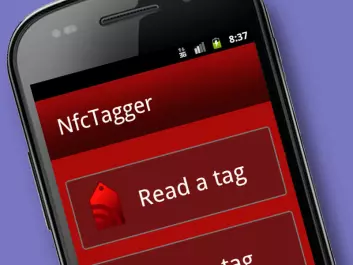 The app NfcTagger reads and writes the contents of tags. (Figure: Department of Computer Sciences, University of Tromsø)