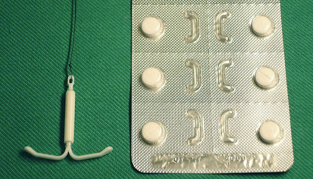 A hormone spiral and tablets. (Photo: Anne Ørbo, University of Tromsø) A hormone spiral and tablets. (Photo: Anne Ørbo, University of Tromsø)