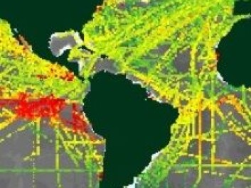 Some areas of the sea are better measured than others. Compare for instance the East Coast of the USA to areas off the southwest of South America. (Graphics: SOCAT) Some areas of the sea are better measured than others. Compare for instance the East Coast of the USA to areas off the southwest of South America. (Graphics: SOCAT)