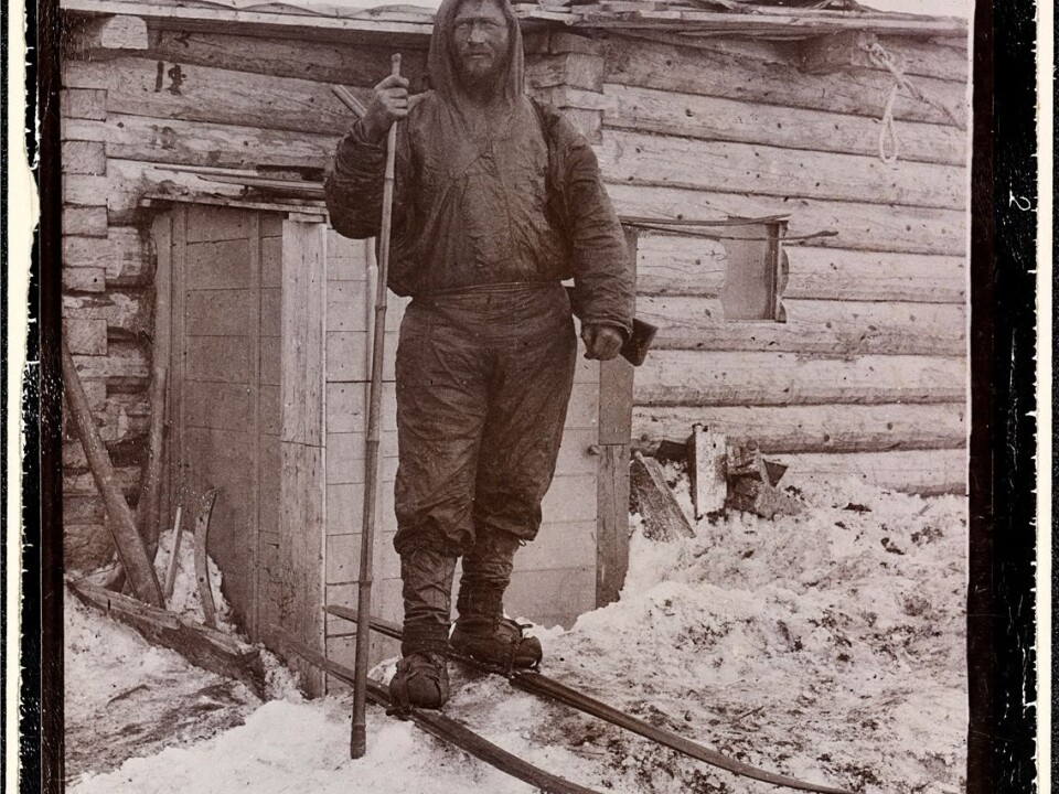 Fredrik Hjalmar Johansen. The picture dates from the Fram polar expedition to the North Pole, from 24 June 1893 to 13 August 1896. (Photo: Frederick Jackson/National Library)