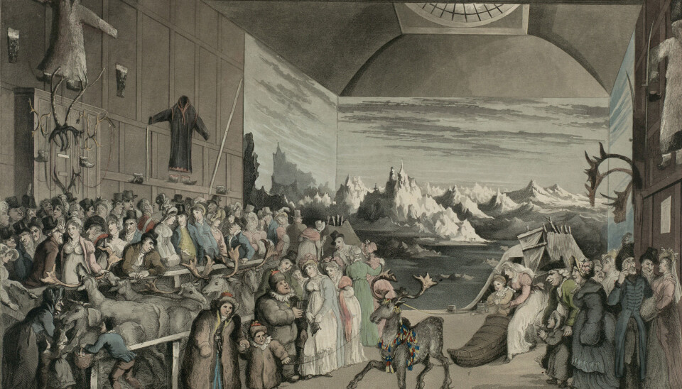 “Mr. Bullock’s Exhibition of Laplenders”. London 1822-23. Family Jens and Karen Thomassen Holm. (Photo: The National Library of Norway)