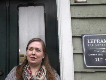Historian Grete Eilertsen in front of the Leprosy Museum. (Reprinted courtesy of the Leprosy Museum St. Jørgens Hospital/ the Bergen City Museum) Historian Grete Eilertsen in front of the Leprosy Museum. (Reprinted courtesy of the Leprosy Museum St. Jørgens Hospital/ the Bergen City Museum)