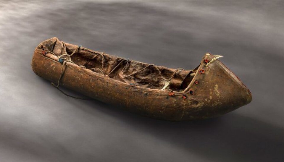 Baby crib. All Sami objects older than 100 years are protected. But they are among the exceptions in Norway. (Photo: Åge Hojem, NTNU University Museum)