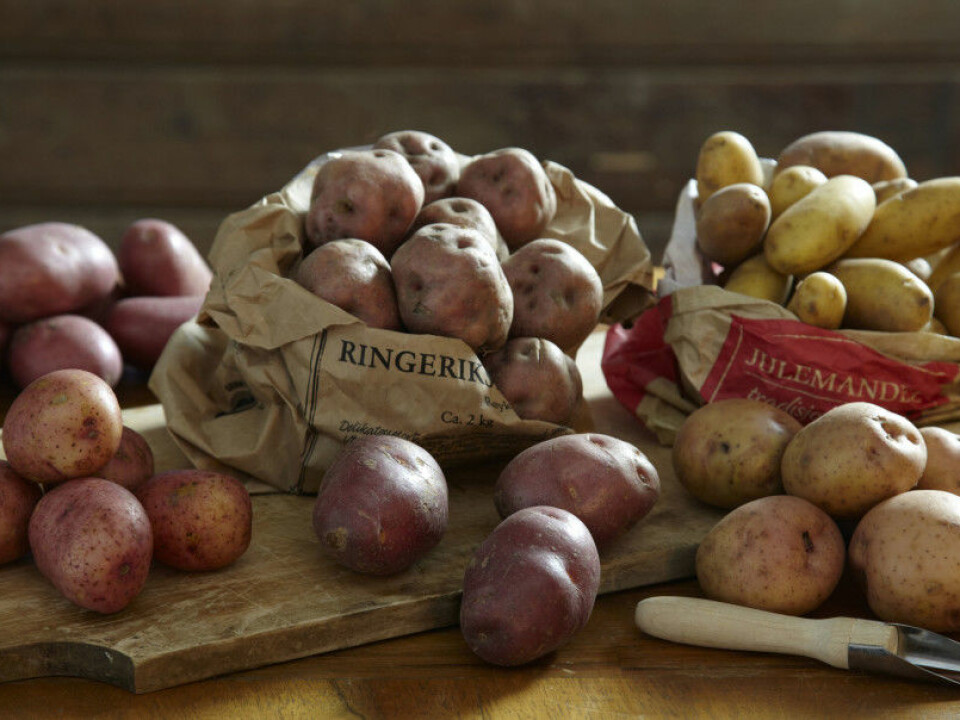 If you look at the potato selection the next time you are in the grocery store, you will quickly see that the potato is no longer just a potato. Both colours and text on the bags are used to communicate to you as a consumer that there are different potatoes and different potato flavours. (Photo: Synøve Dreyer, Opplysningskontoret for frukt og
grønt, Creative Commons)