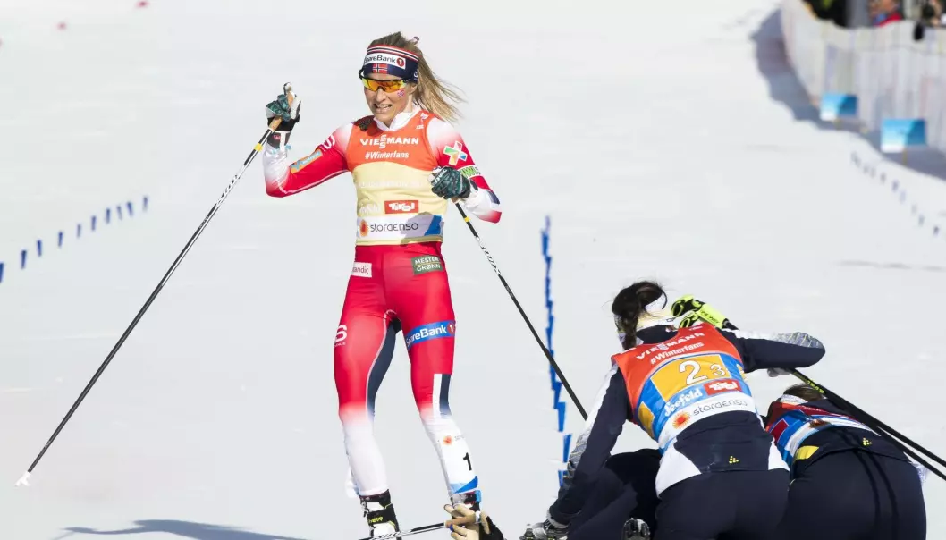 Therese Johaug brings home a silver for the Norway women's relay team during the World Cross-Country Ski Championships in Seefeld in February. Sweden won. (Photo: Terje Pedersen / NTB scanpix)