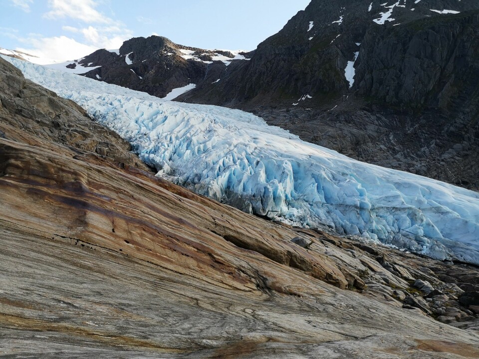 Close-up of the glacier. (Photo: Sophia Laporte)
