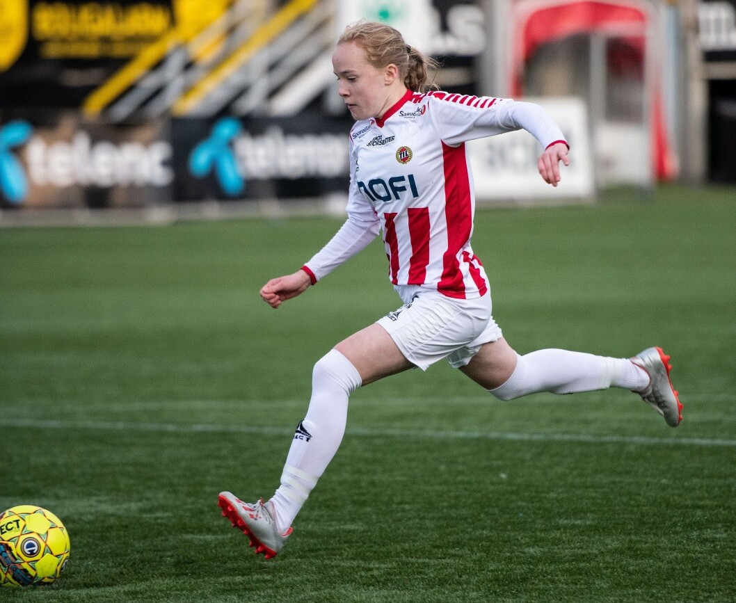 The new Female Football Centre in Tromsø, Norway, hopes to boost female football players’ performance. The photo shows football player Ina Birkelund, one of the big talents from Tromsø, in action. (Photo: Gry Berntzen) The new Female Football Centre in Tromsø, Norway, hopes to boost female football players’ performance. The photo shows football player Ina Birkelund, one of the big talents from Tromsø, in action. (Photo: Gry Berntzen)