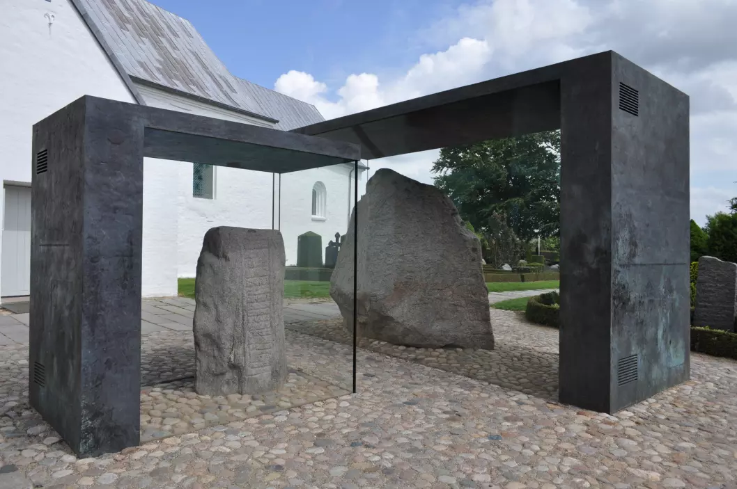 The 10th century Jelling stone is one of the heritage sites promoted by the Danish Peoples’ Party. (Photo: Wikipedia / By Ajepbah / CC BY-SA 3.0)