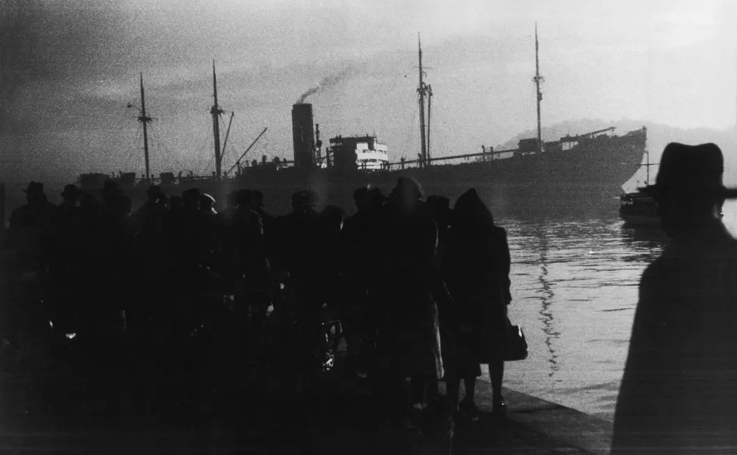 The German transport ship Donau departed from the American Line quay, Pier 1 in Oslo on November 26, 1942. The ship contained 529 Jews who were being sent to extermination camps. Researchers are still making new discoveries in Norwegian archives that reveal just how much politicians knew about where the deportees were going. (Photo: Georg W. Fossum / NTB scanpix)