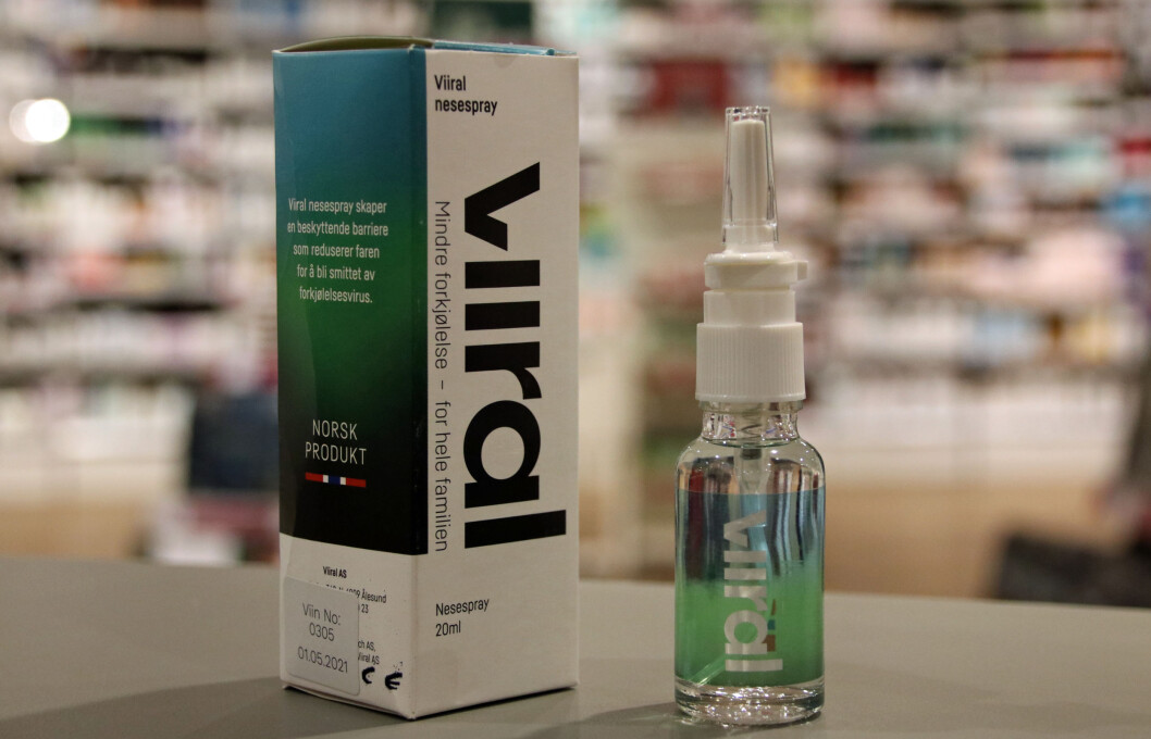 Viiral nasal spray has been available at a number of Norwegian pharmacies. Viiral nasal spray has been available at a number of Norwegian pharmacies.