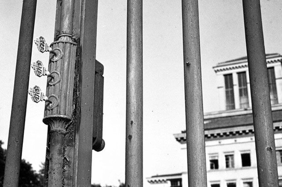 The gate with the three keys at ILO's former headquarters in Geneva symbolizes the tripartite collaboration between workers, employers and governments.