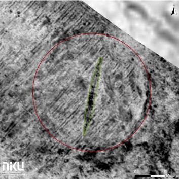 The ship as it is seen in the data. The ship as it is seen in the data.