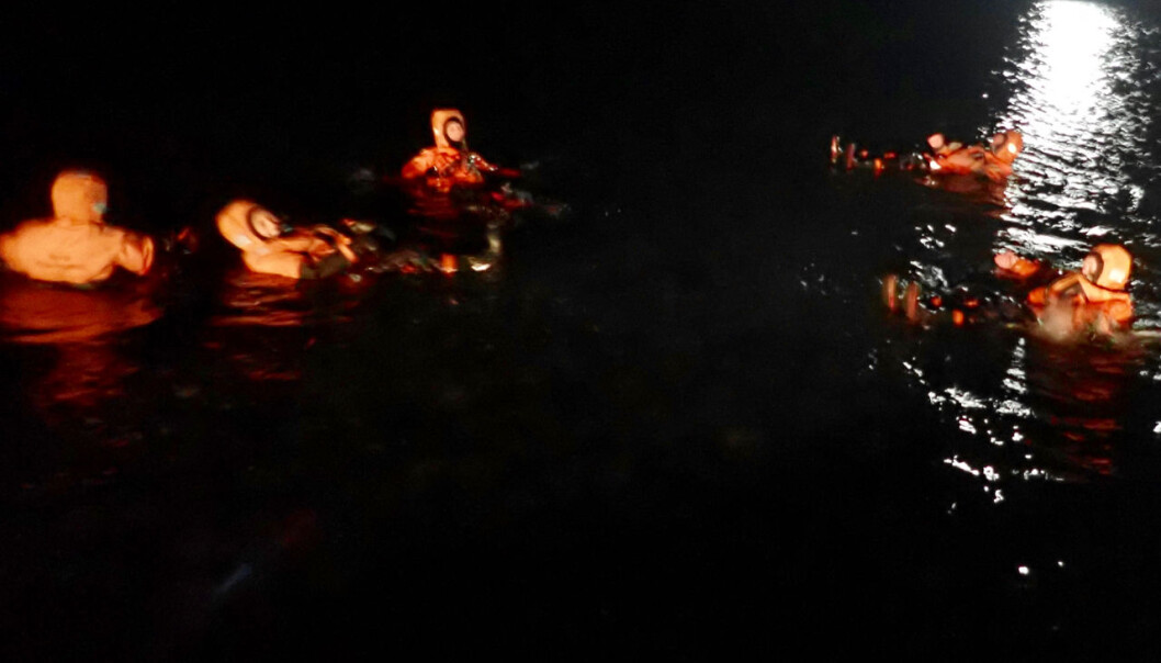 Swimming in Artic temperatures. Swimming in Artic temperatures.