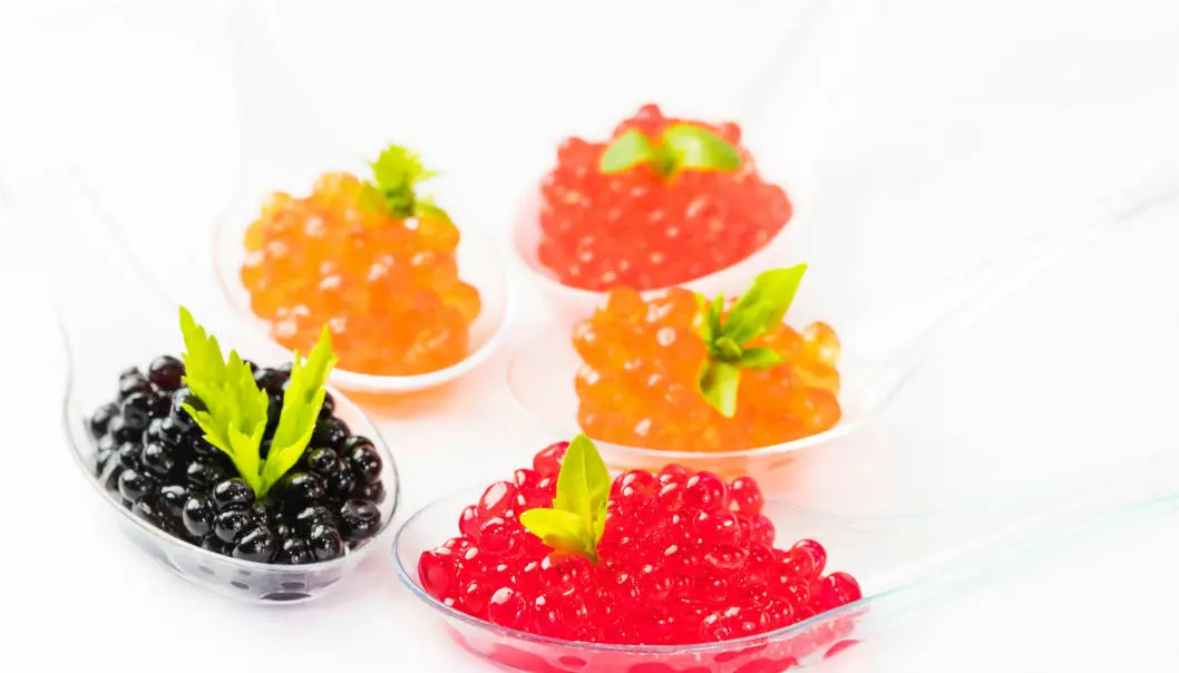Caviar exist in many colours and sizes.