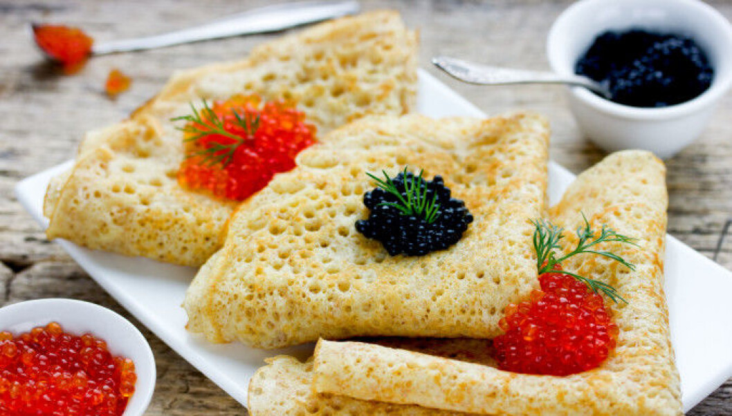 Pancakes with caviar – my favourite! Pancakes with caviar – my favourite!
