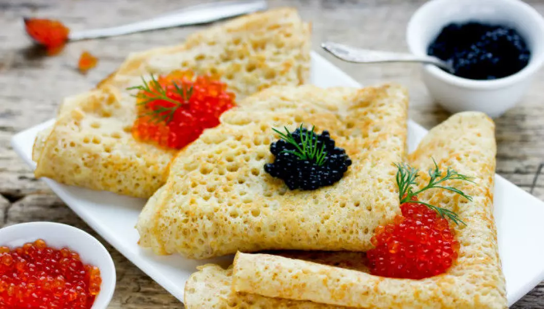 Pancakes with caviar – my favourite!
