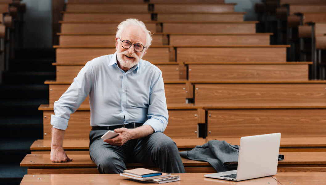Typical professor: an older man. Typical professor: an older man.