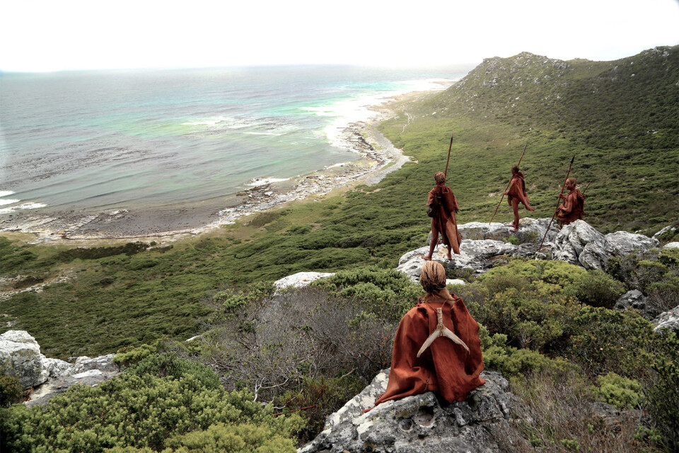 BLOMBOS CAVE: The cave is located at the foot of a cliff in the spectacular rocky landscape at Still Bay near Cape Town. It is now 100 metres from the coast and 35 metres above sea-level, but in the past lower sea-levels may have shifted the coastline several kilometres away.